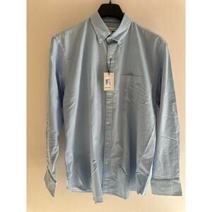 NWT Peter Millar Seaside Collection Chambray Blue 100% Cotton Button-down XL